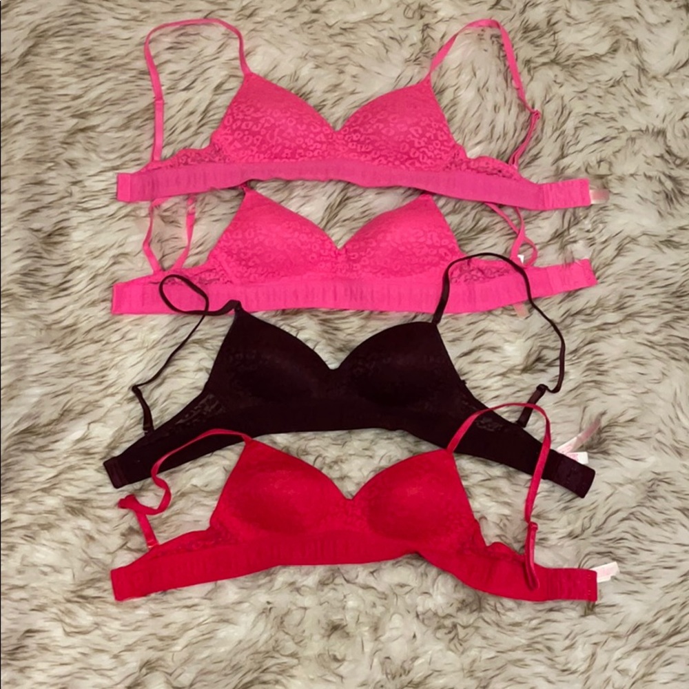 Victoria’s Secret Pink Bras Set of 4 Wireless